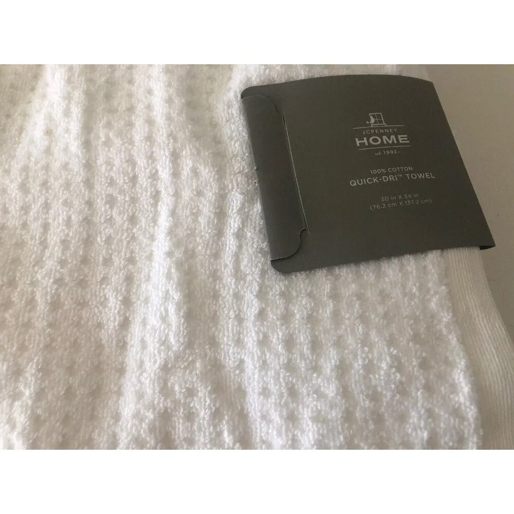 Home Luxury Spa Collection Quick Dry Set of 2 Towels Set Bright White 30